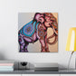 "Elephant in Moonlight Dreaming" - Canvas