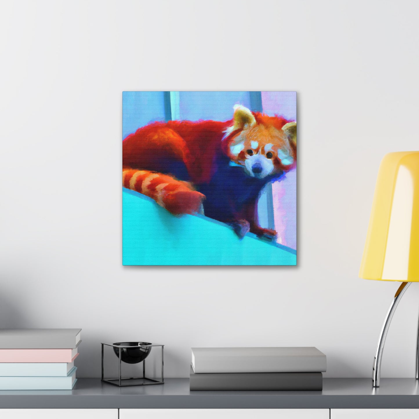 Red Panda Rising Dawn - Canvas