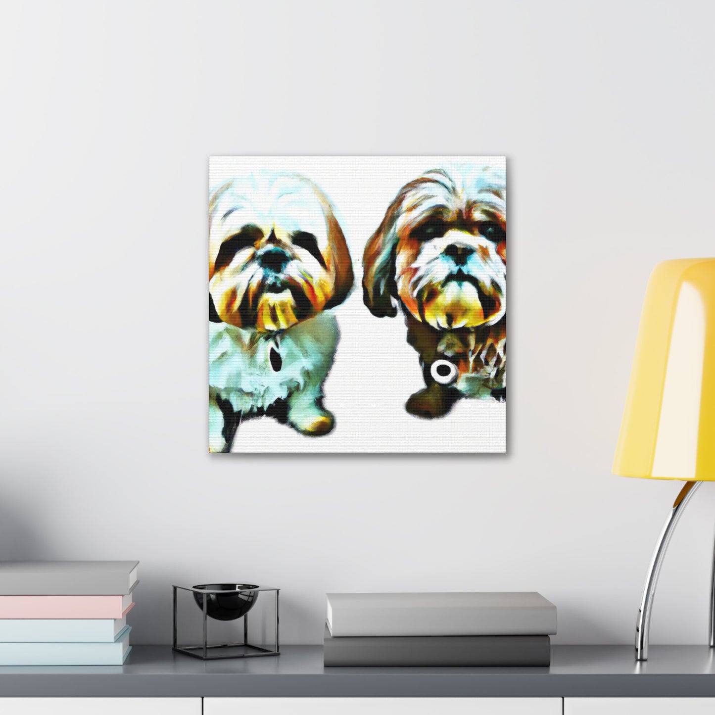 Shih Tzu Ablaze. - Canvas