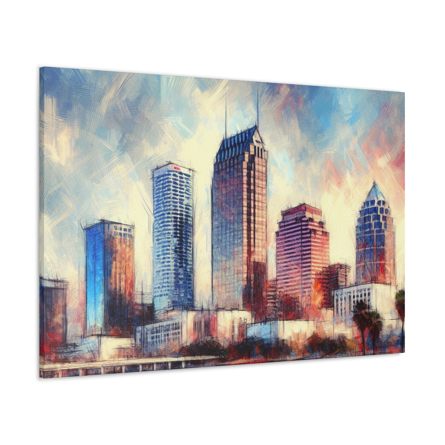 "Vibrant Urban Sunshine" - Canvas