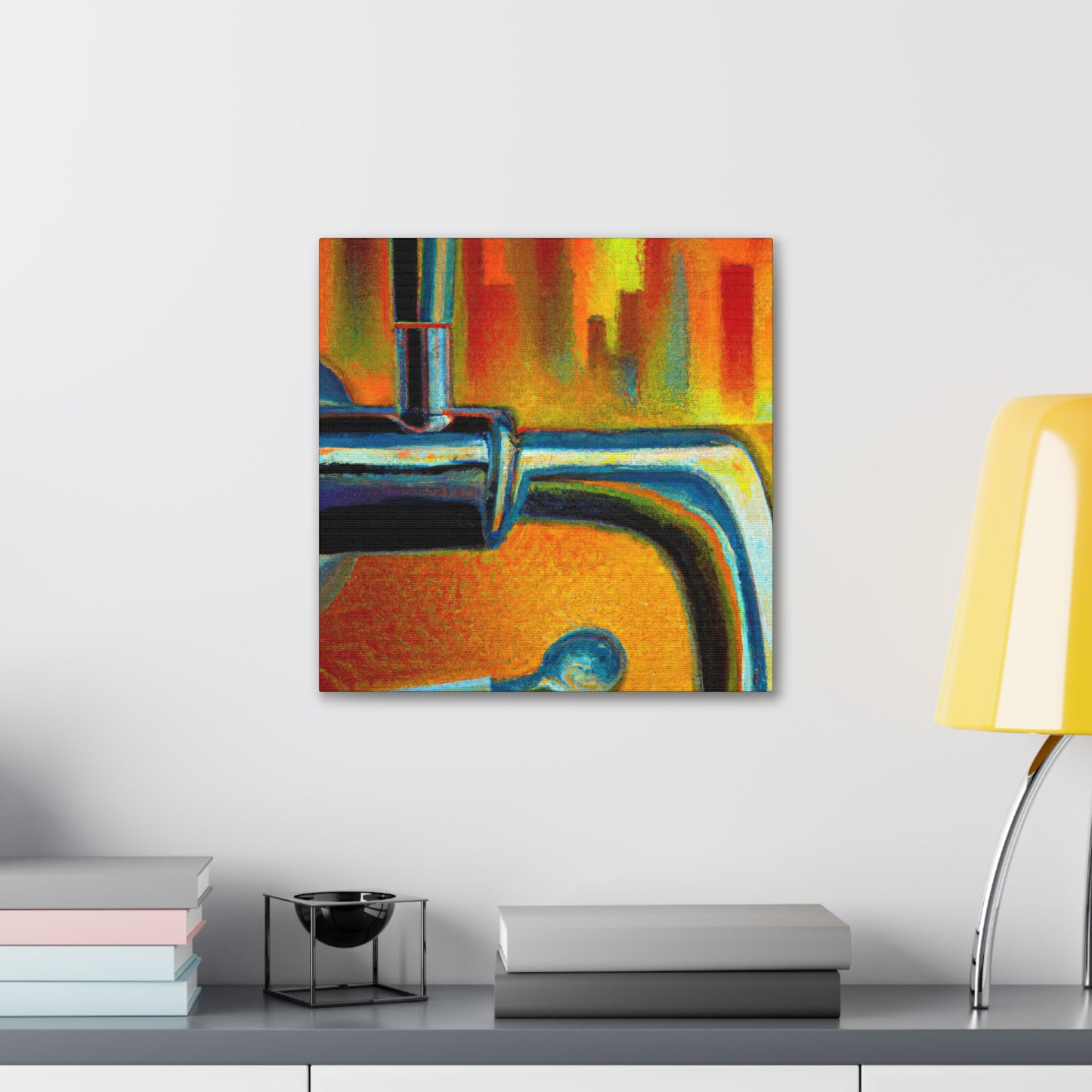 "Bar Tap Landscape Scene" - Canvas