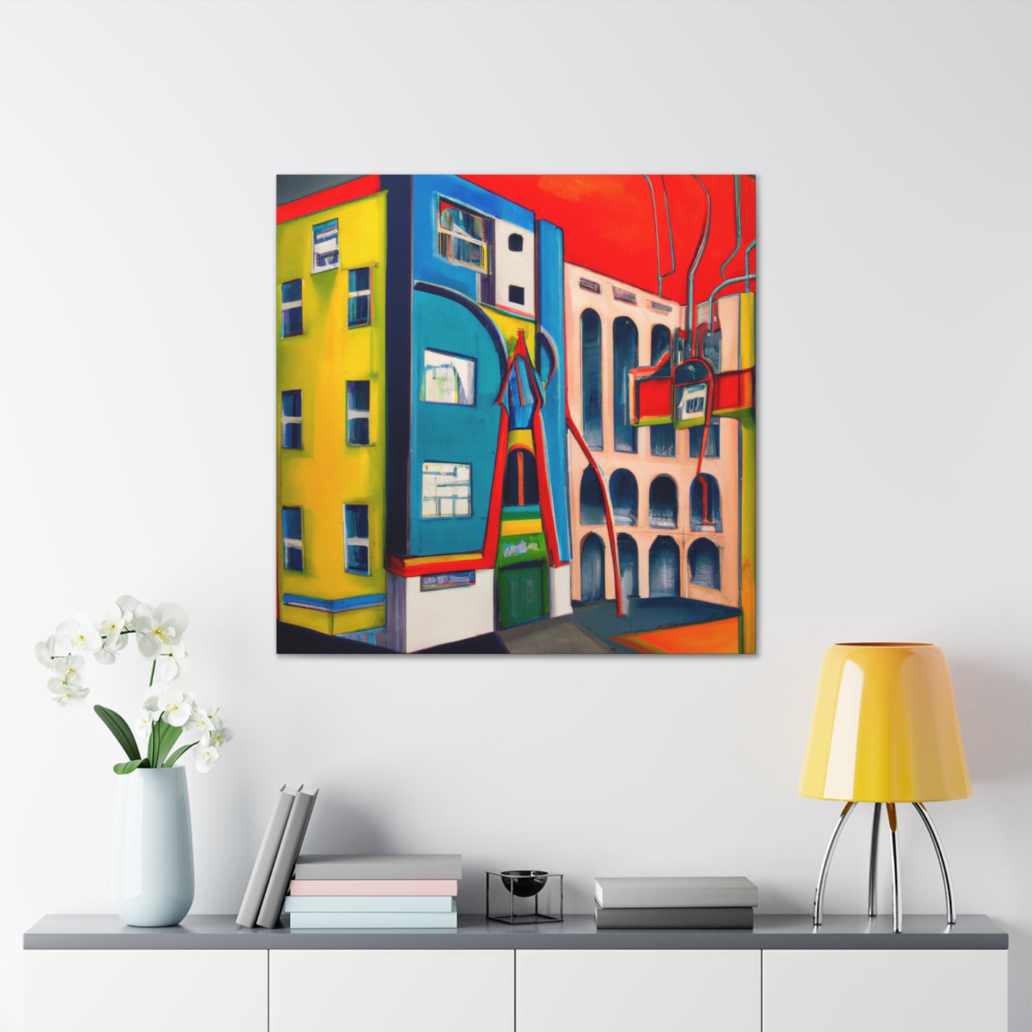 "Bauhaus Modernist Mural" - Canvas