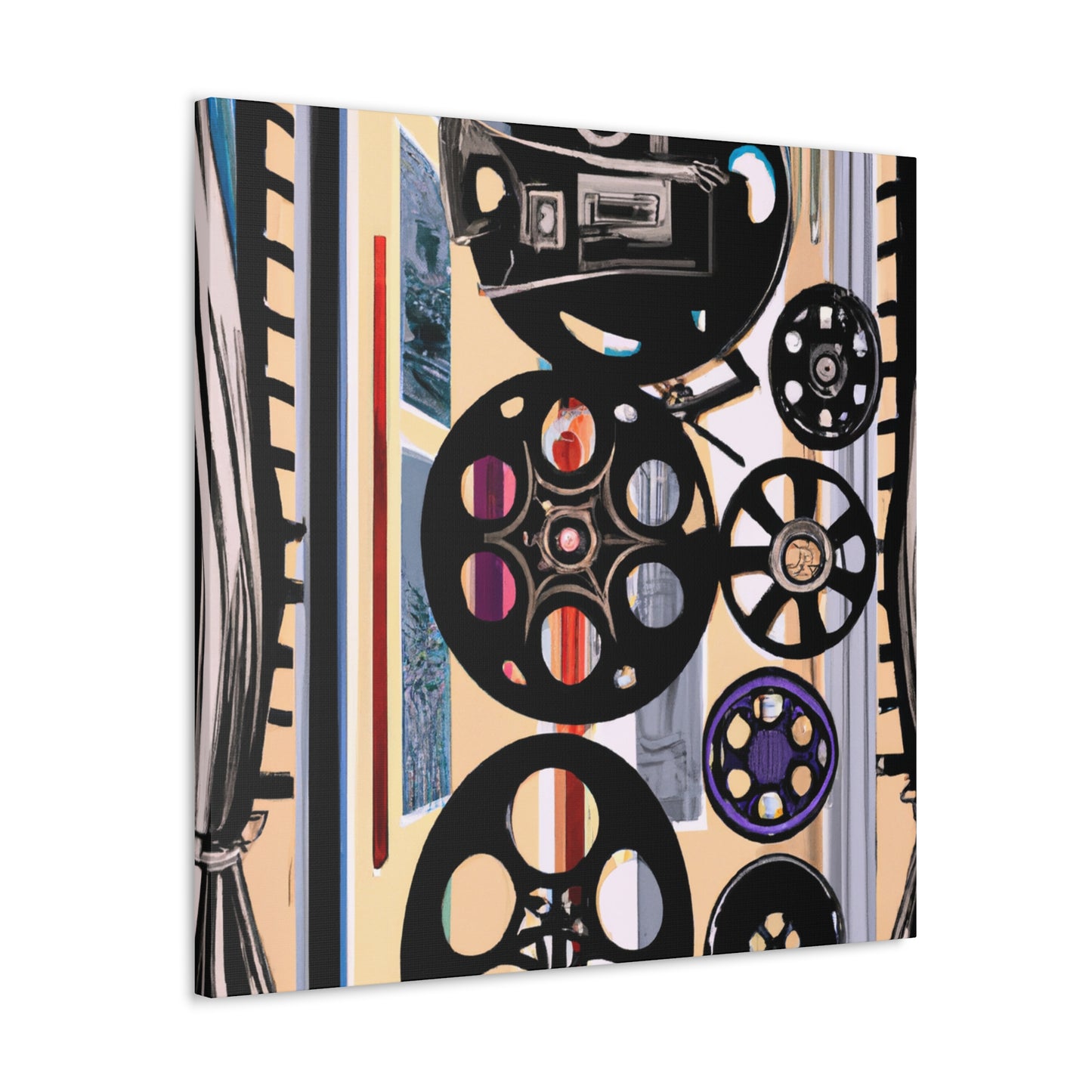 "Film Reels in Deco" - Canvas