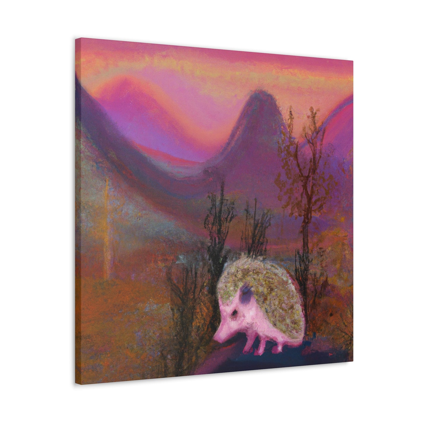 "Hedgehog in the Garden" - Canvas