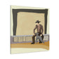 "Cowboy at Dusk Fence" - Canvas