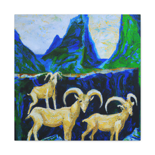 Mountain Goat Expressionism - Canvas