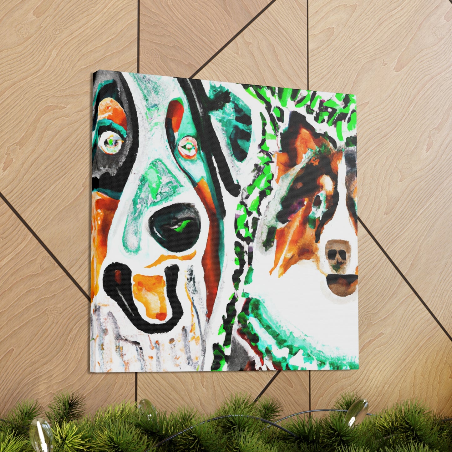 "Australian Shepherd Expressionism" - Canvas