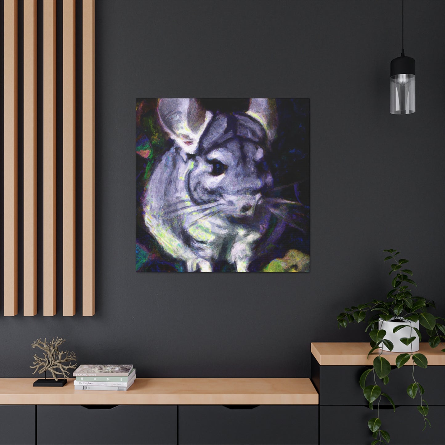 Chinchilla Under Moonlight - Canvas