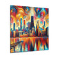 "Concrete Dreamscape: Chicagoland" - Canvas