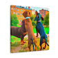 "Dappled Dachshund Delight" - Canvas