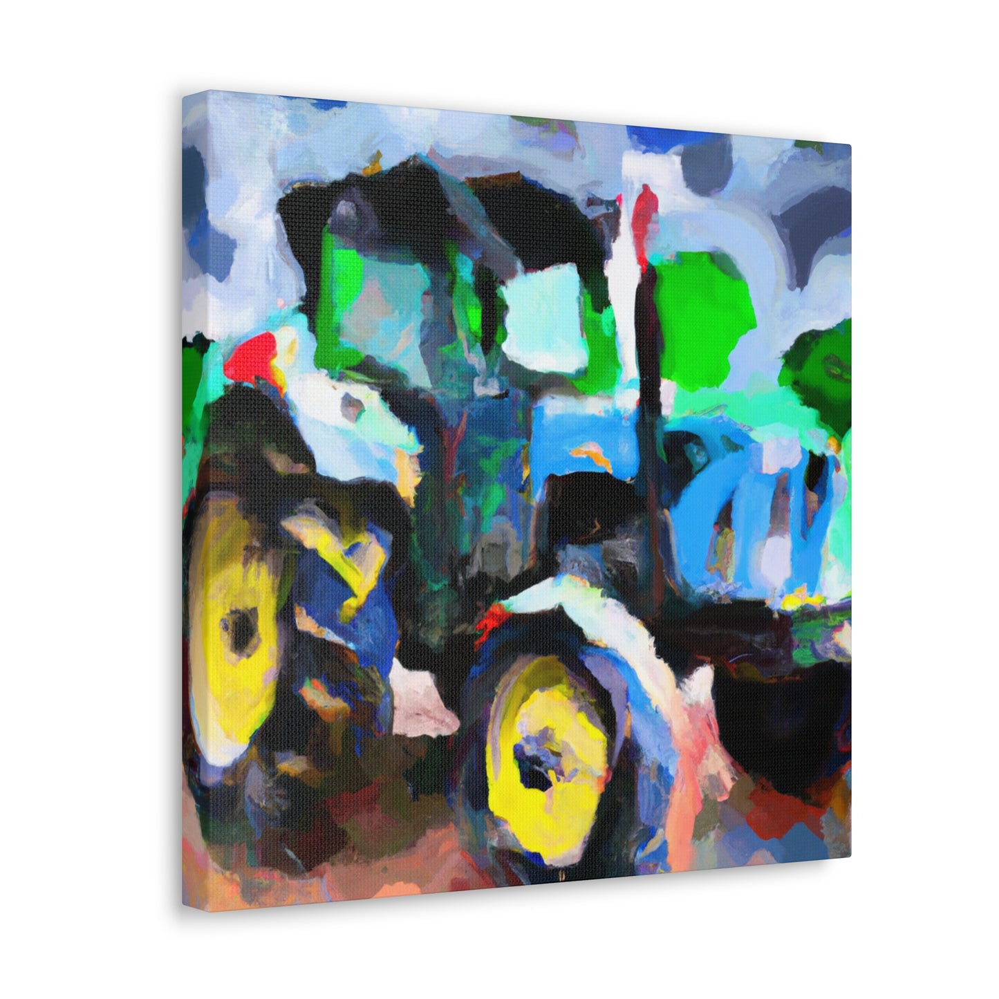 Tractor Abstract Expressionism - Canvas