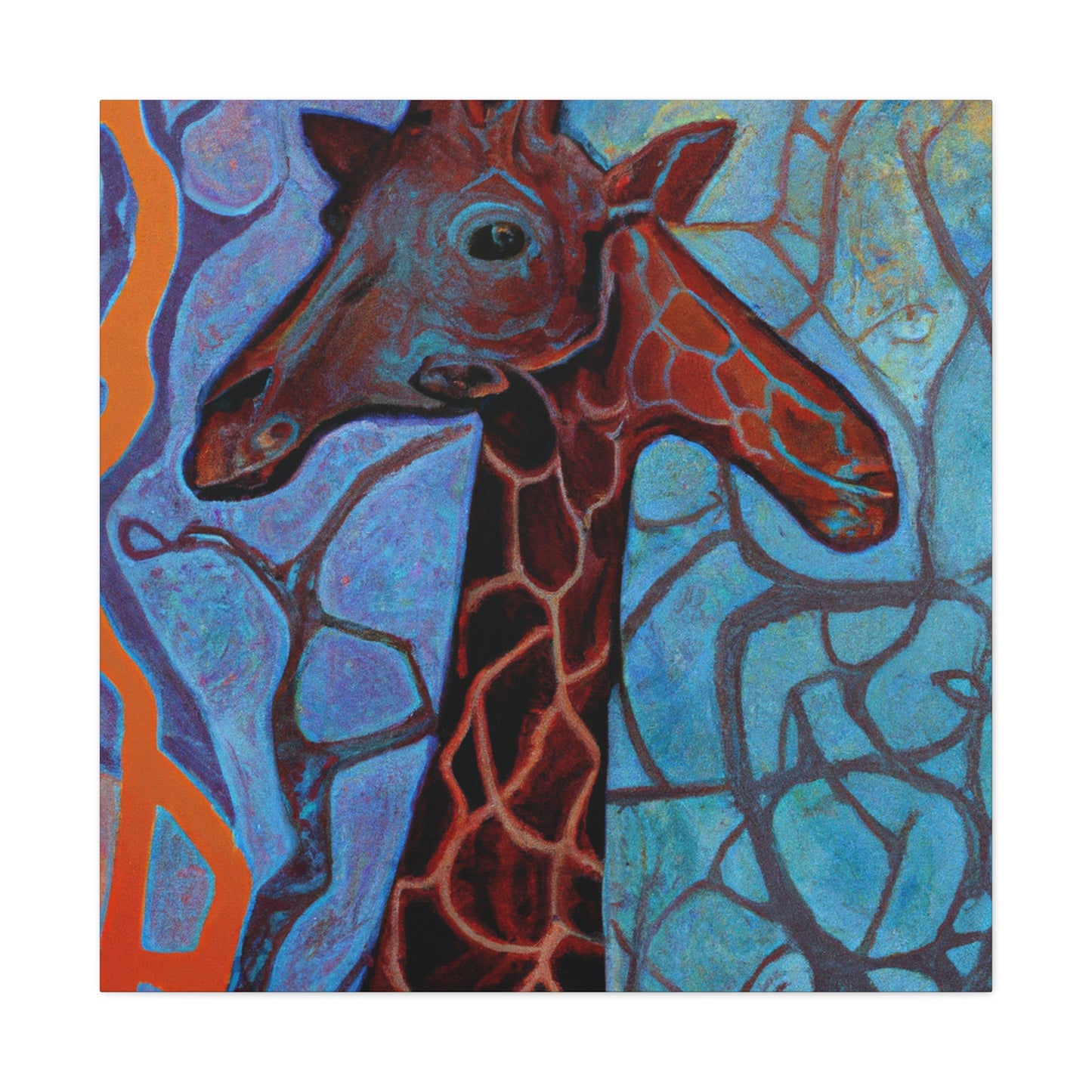 "Giraffes in Art Deco". - Canvas