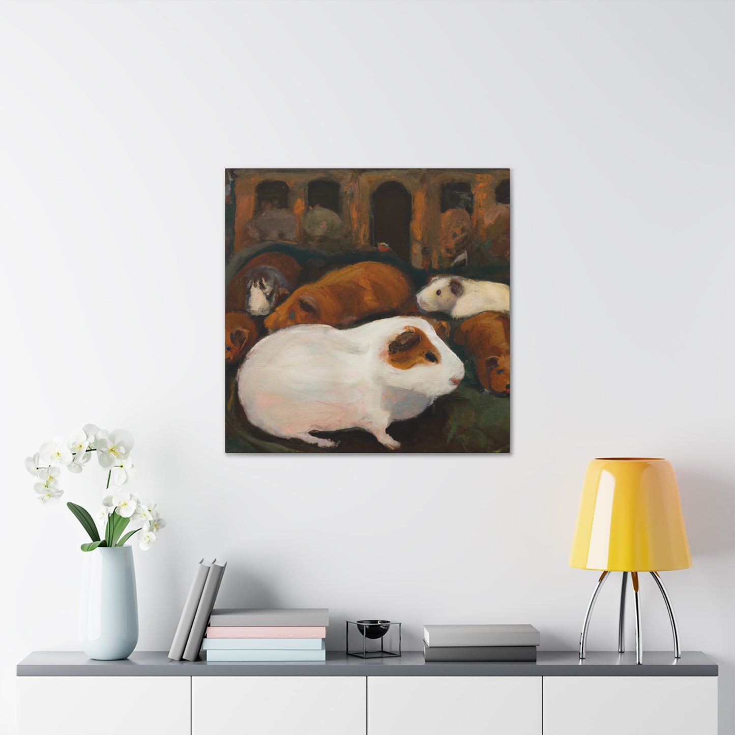 "Guinea Pig Renaissance Painting" - Canvas