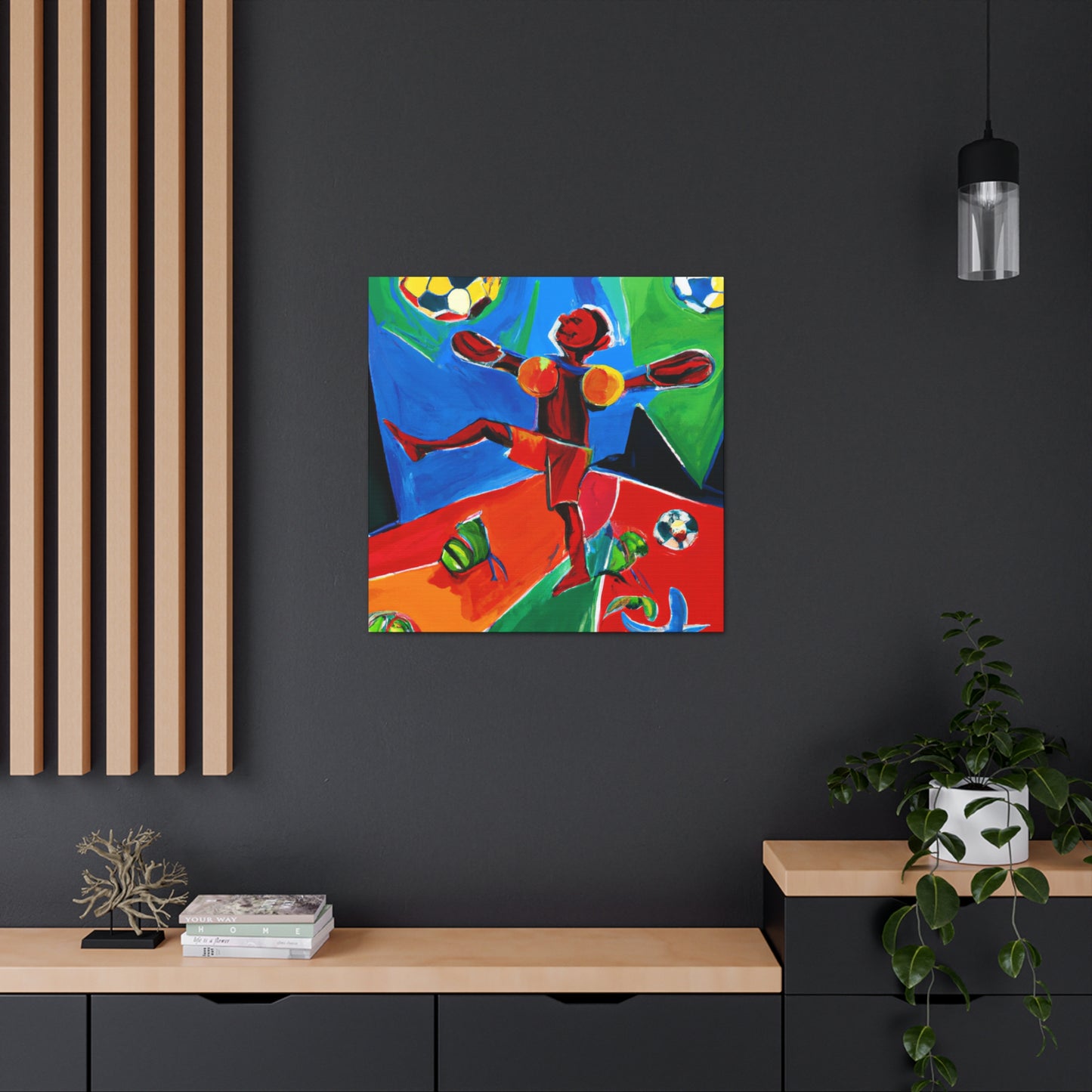 "Football on the Moon" - Canvas