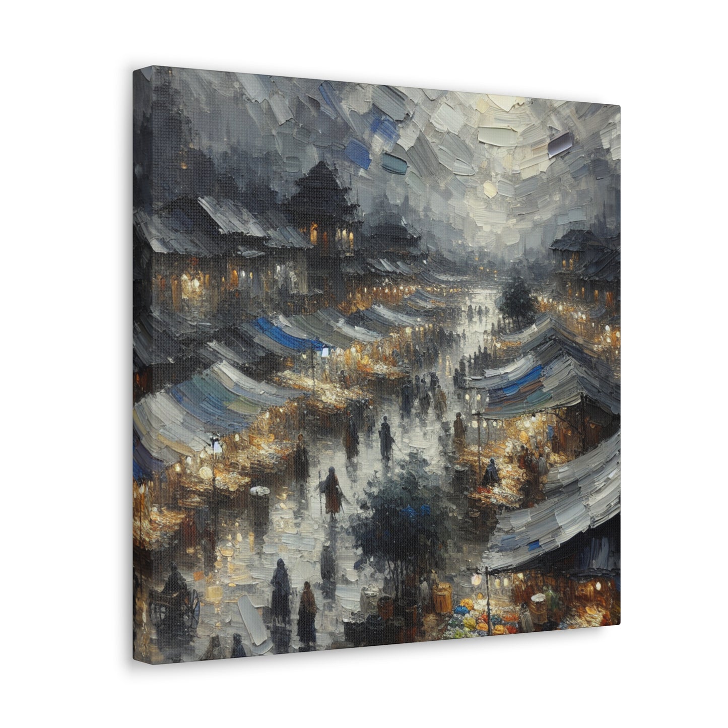 Moonlit Bazaar Serenade - Canvas