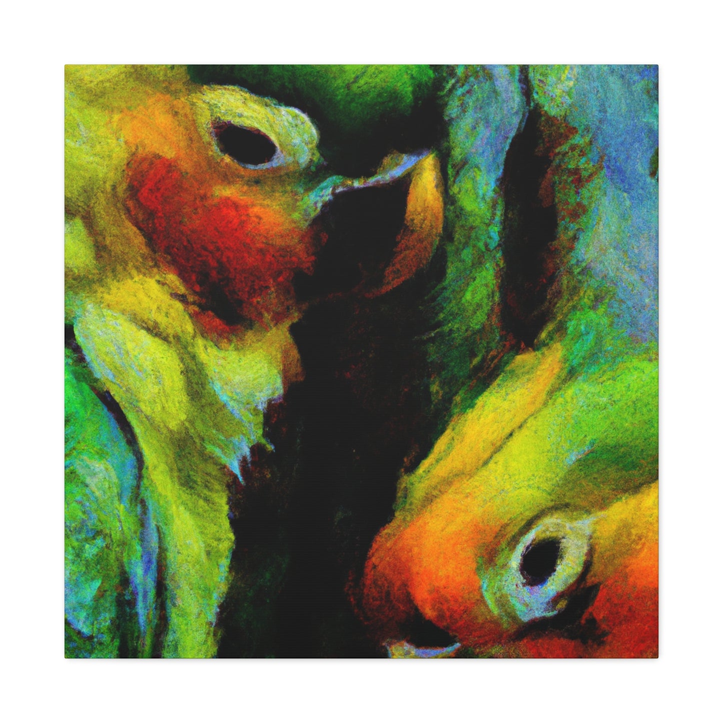 Conures in Colorful Hues - Canvas