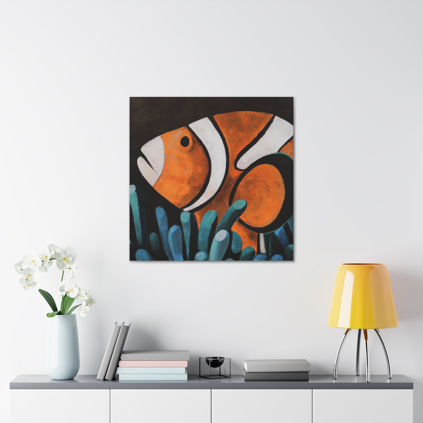 "Funny Clownfish Artwork." - Canvas