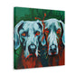 "Weimaraner in Moonlight" - Canvas