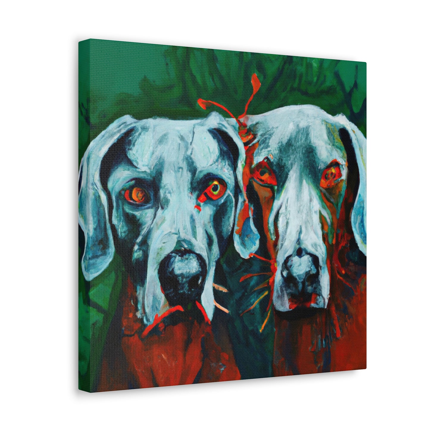 "Weimaraner in Moonlight" - Canvas