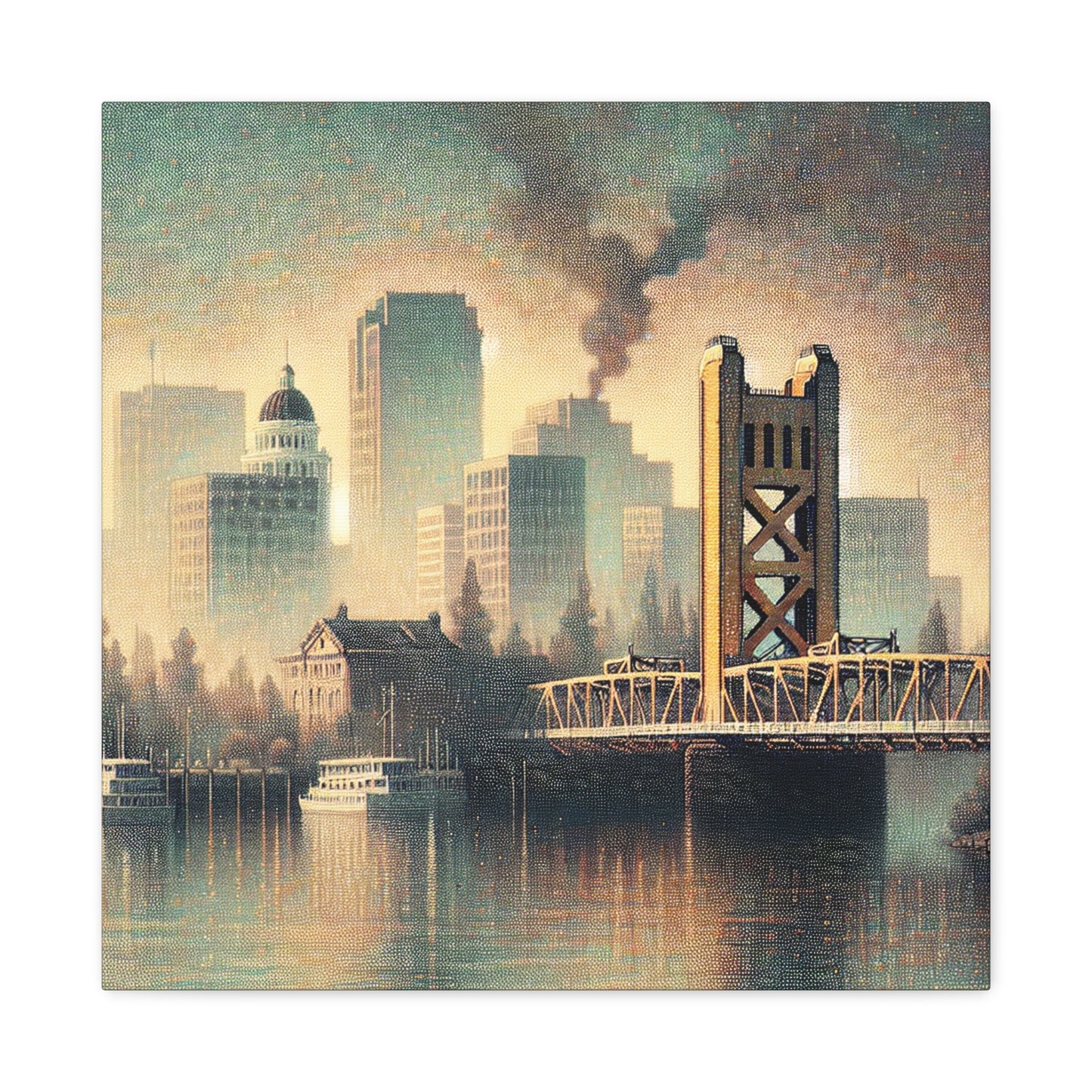 Golden Glow of Sacramento - Canvas