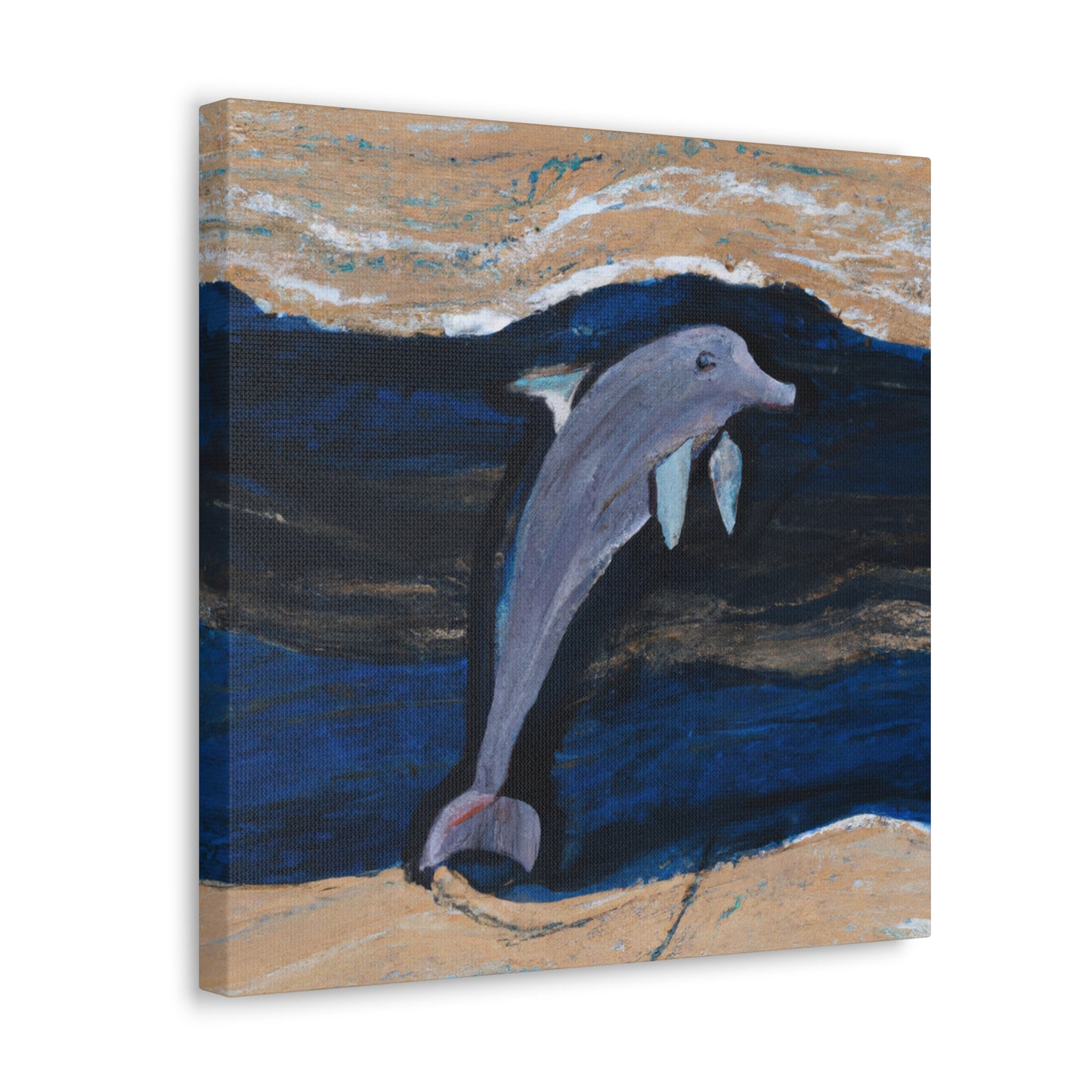 "Dolphins in Simplicity". - Canvas