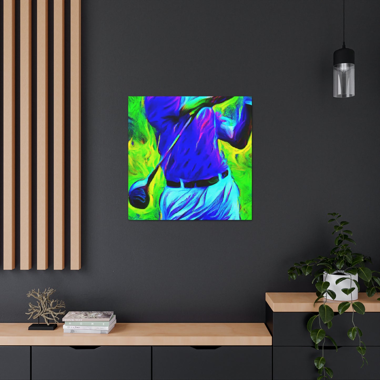 Golfing in Technicolor - Canvas