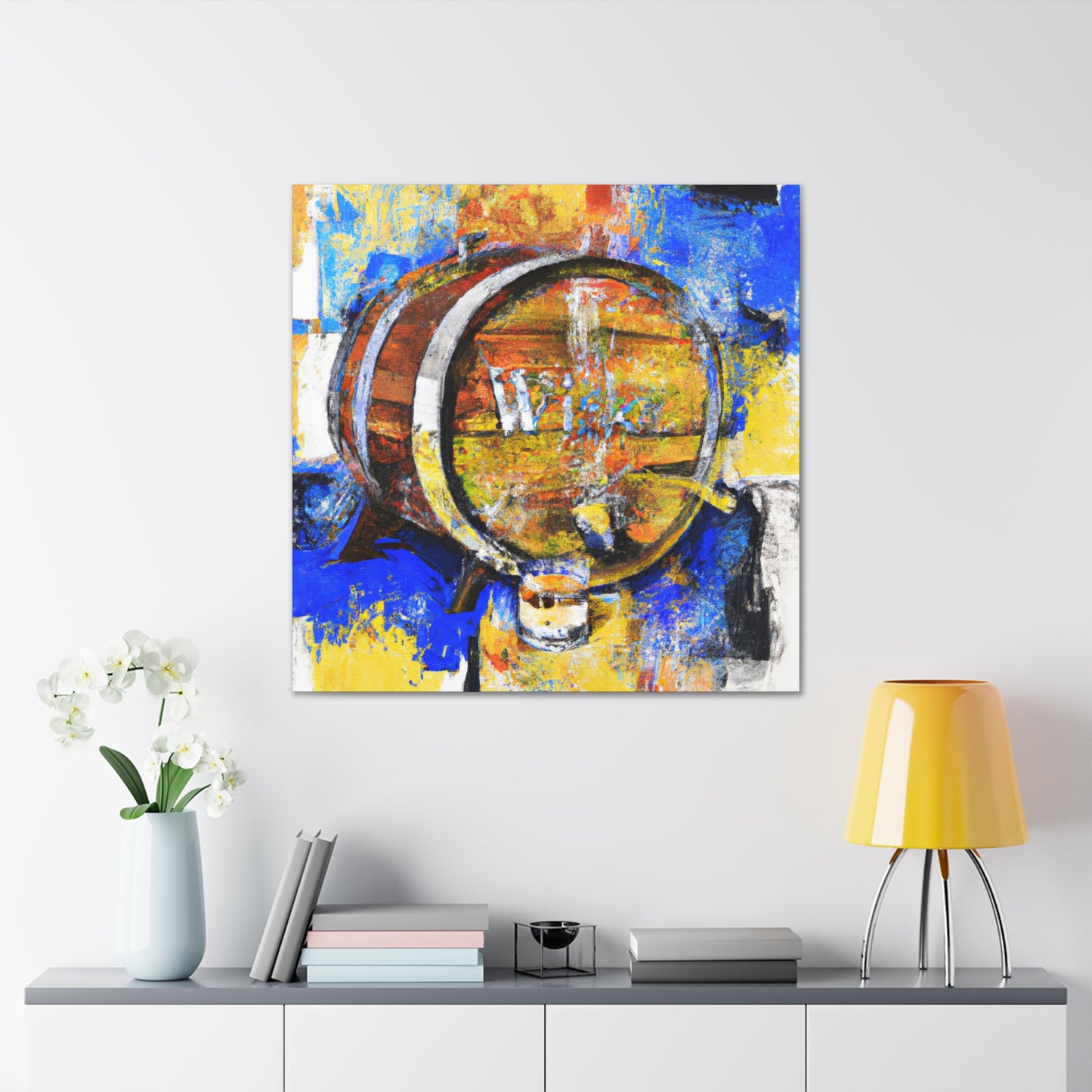 Whiskey Barrel Reflection - Canvas