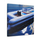 Pontoon Boat Sunrise. - Canvas