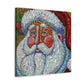 Santa's Pointillism Joy - Canvas