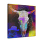 "Cow Skull in Hues" - Canvas