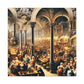 "Bustling Tavern Revelry" - Canvas