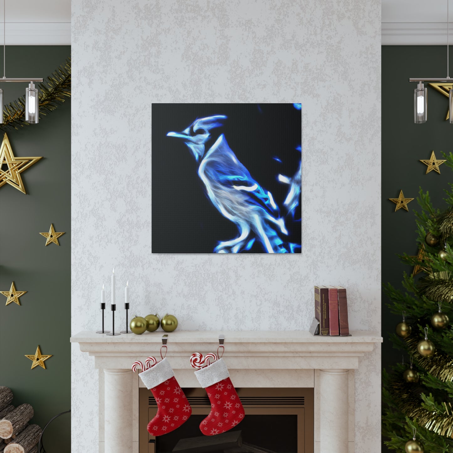 Blue Jay Expressionism - Canvas