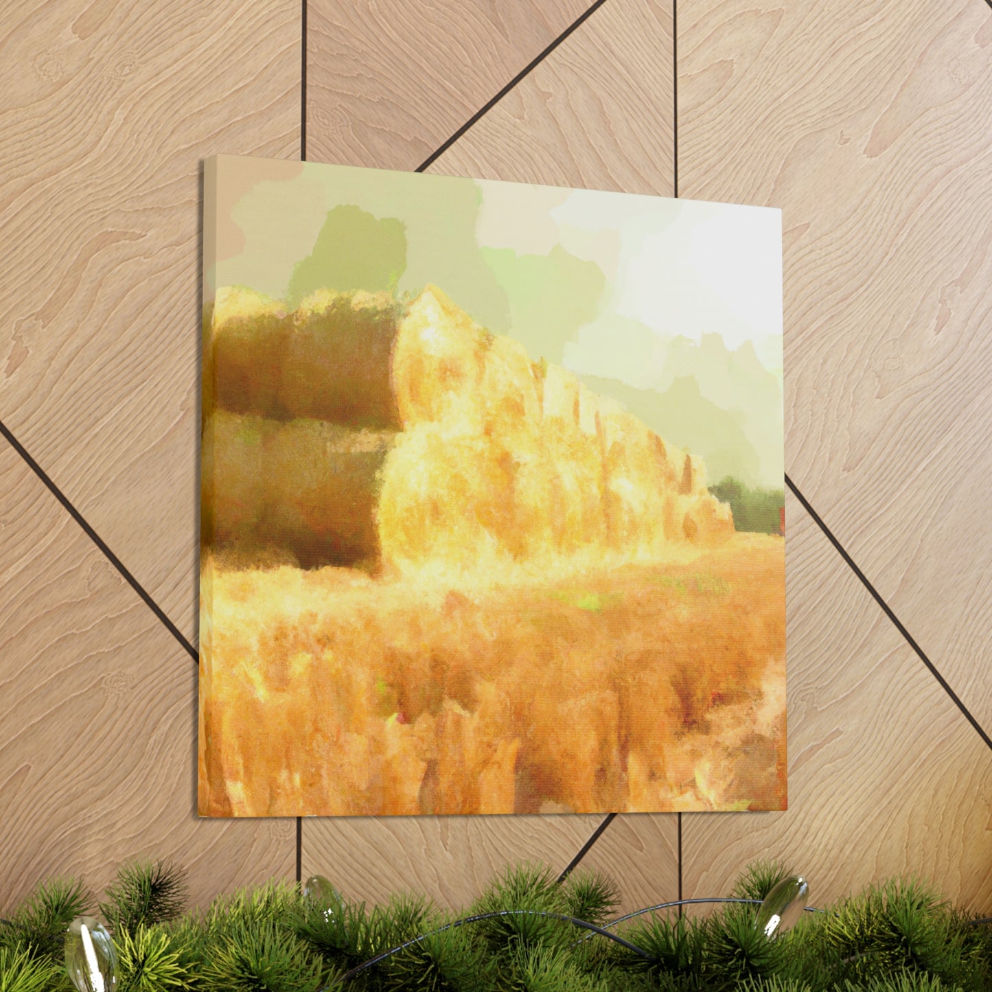 "Harvest Hayfield Halo" - Canvas