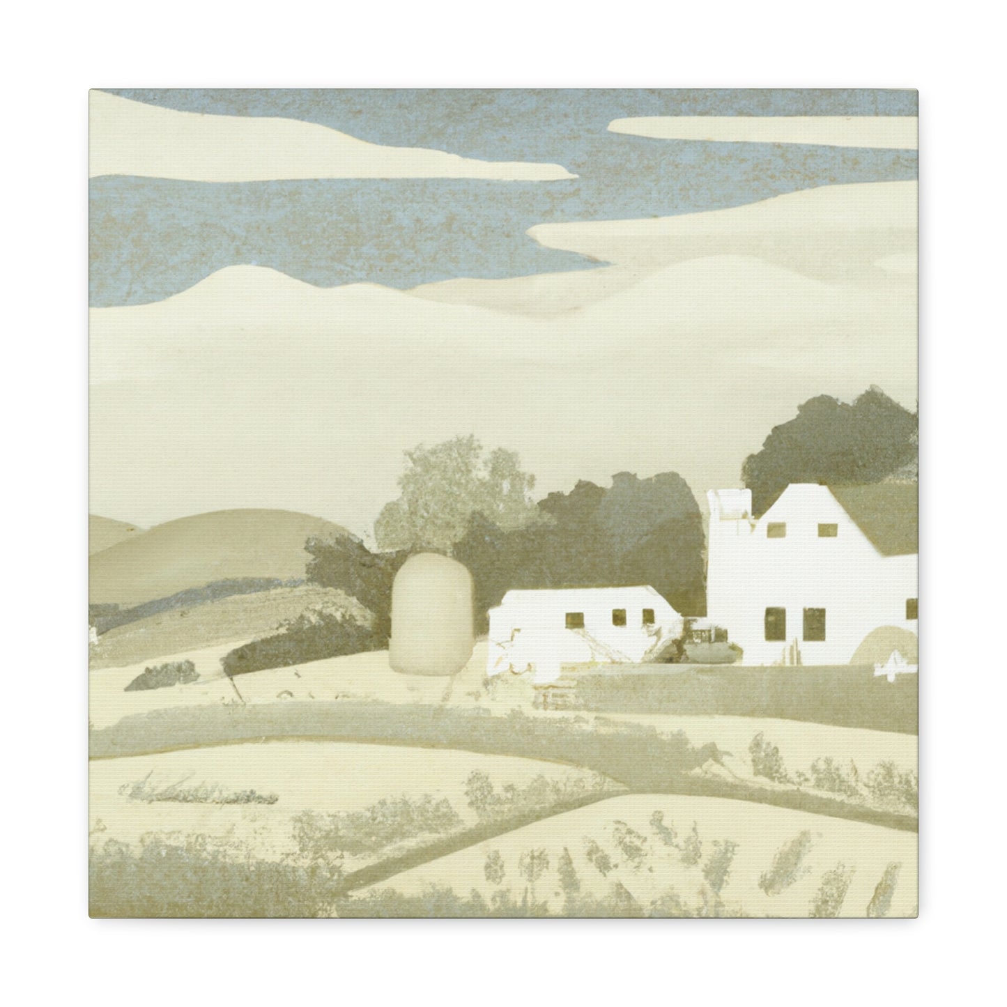 "Farmhouse in the Fields" - Canvas