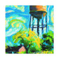 "Water Tower Impressionism" - Canvas