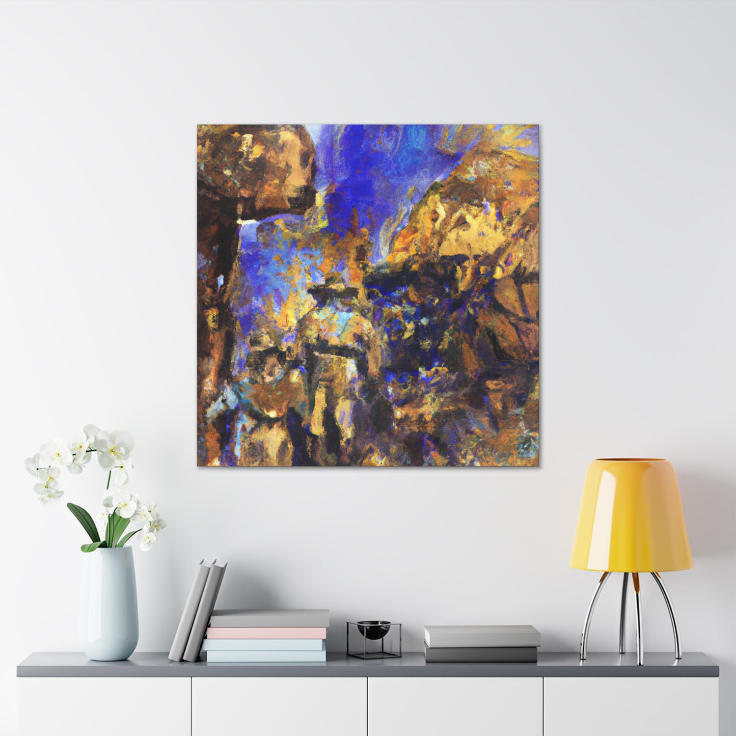 "Golden Minescape Impression" - Canvas