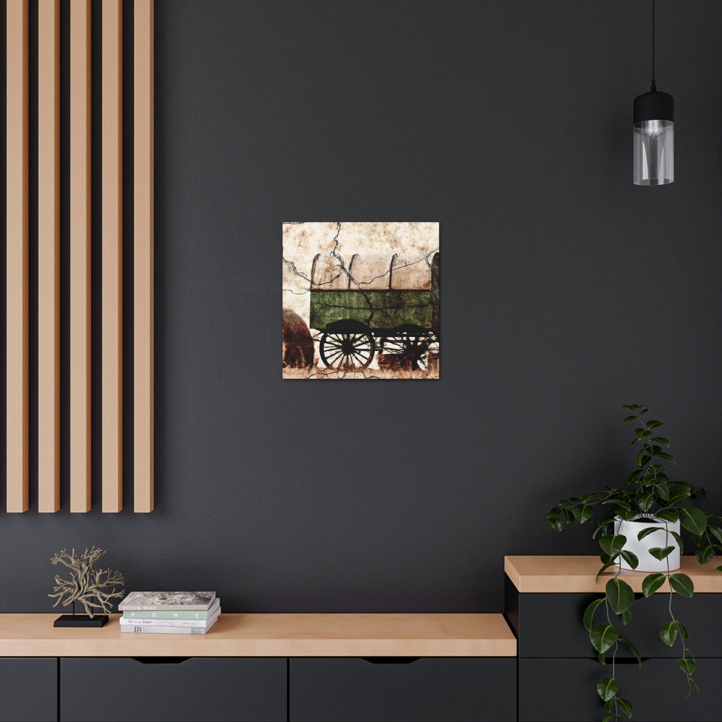 "Hay Wagon in Deco" - Canvas