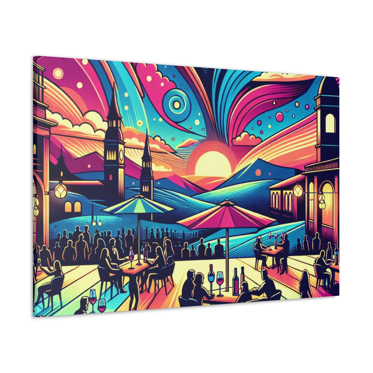 "Vibrant Wine Festivity" - Canvas