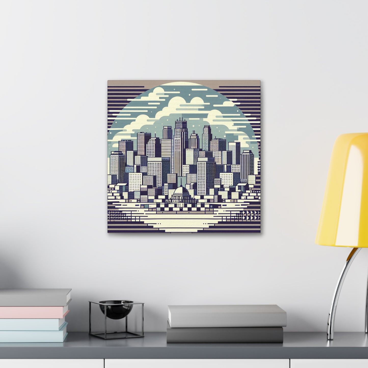 "Urban Symphony, Serene Simplicity" - Canvas