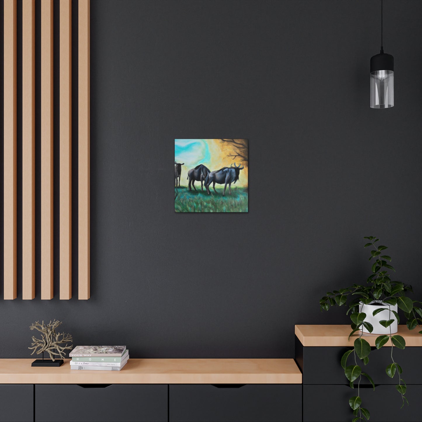 Wildebeest on Wildland - Canvas