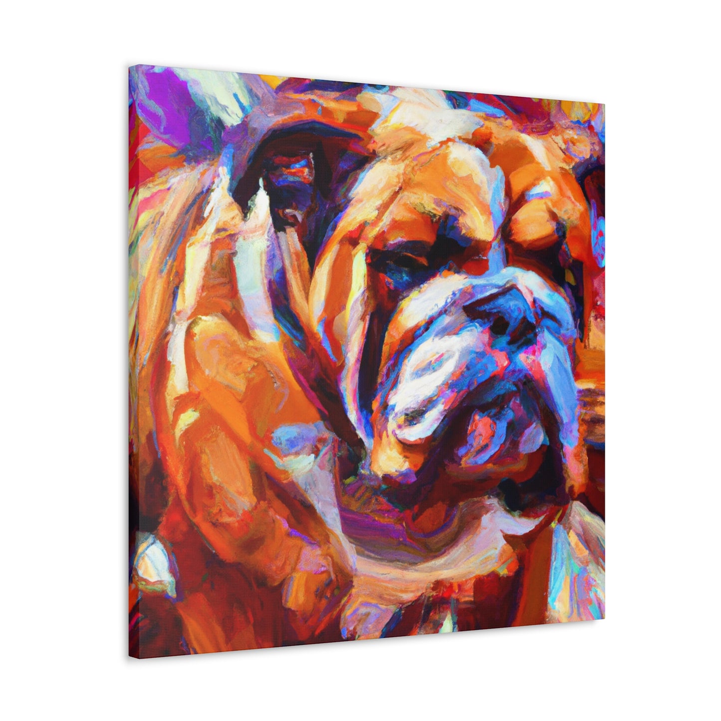 "Bulldog in Impressionism" - Canvas