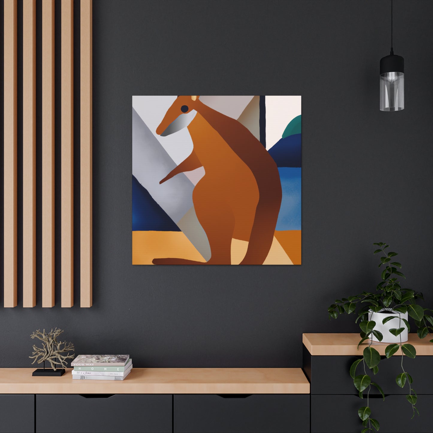 Wallaby in Art Deco - Canvas