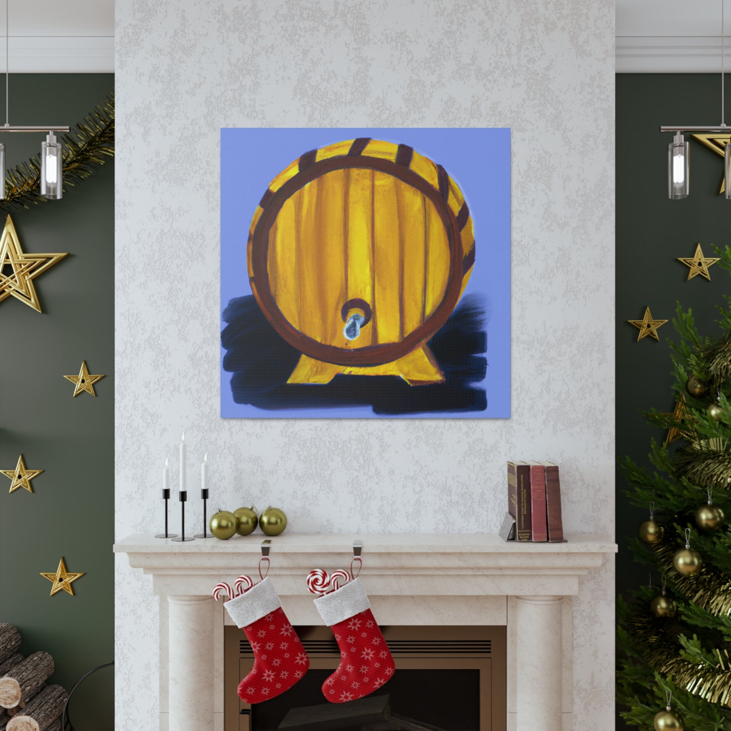 "Whiskey Barrel Minimalism" - Canvas