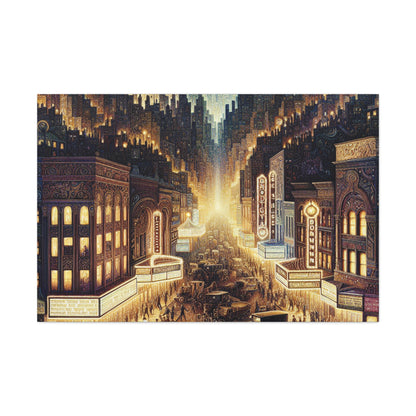 "Vibrant Broadway Extravaganza" - Canvas