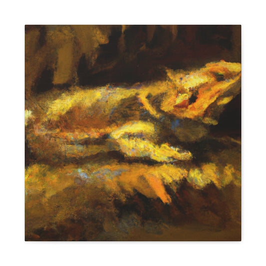 Bearded Dragon Impressionism - Canvas