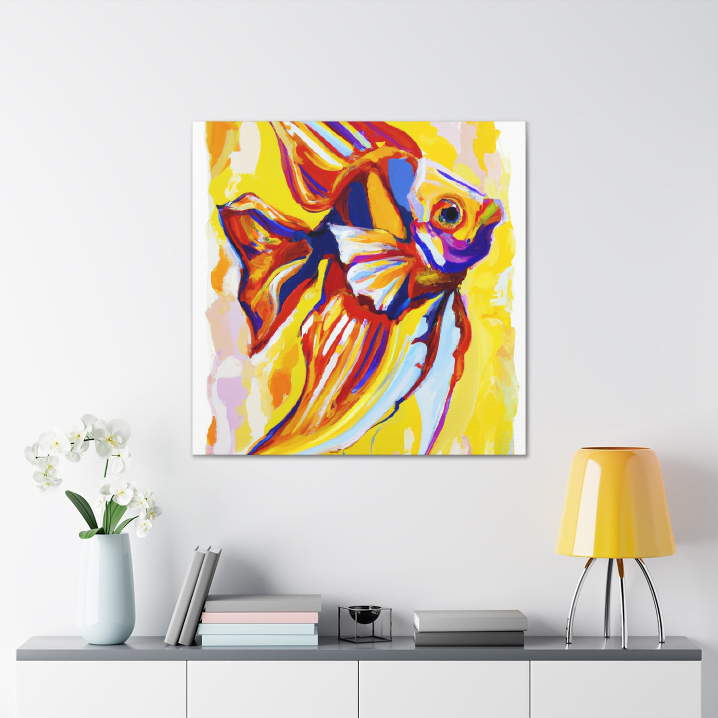 Angelic Fish in Bloom - Canvas