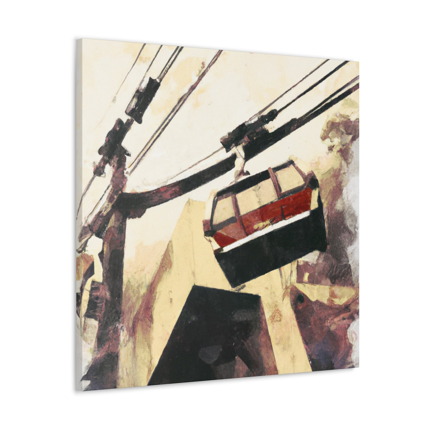 Cable Car Countryside - Canvas