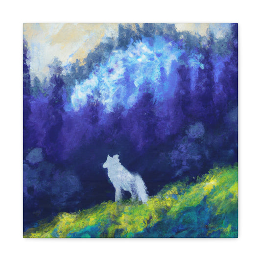 Wolf in Moonlight Glow - Canvas