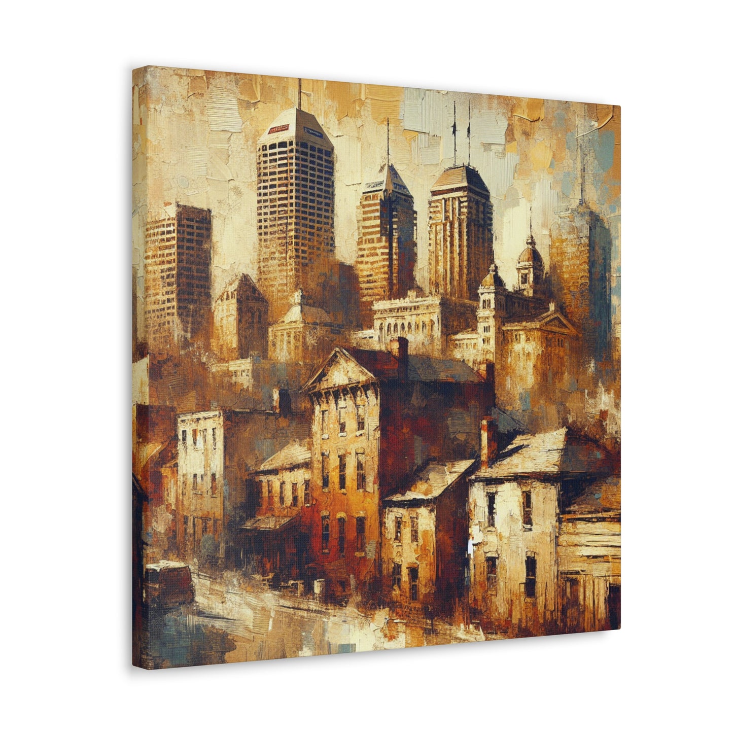 "Shadows of Steel City" - Canvas