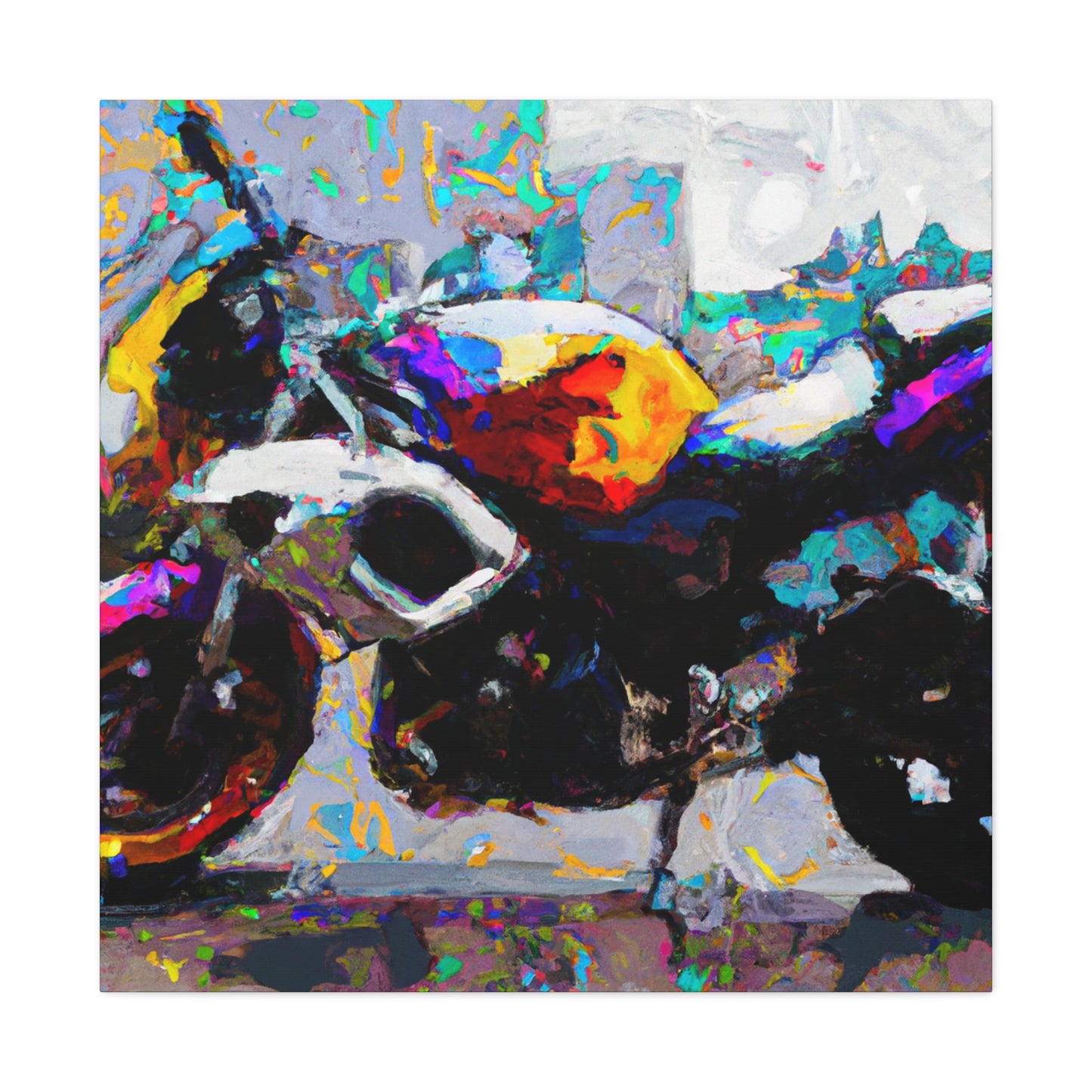 Vintage Motorcycle Art - Canvas